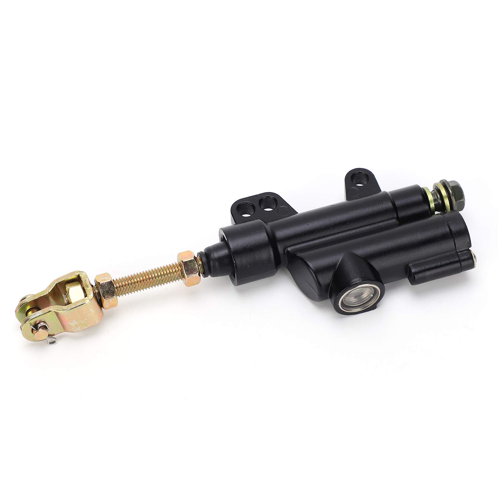 Heckbremsenpumpe Hydraulische Hauptbremszylinder Heckbremse Hauptzylinder Heckfußbremszylinder für Motorrad -ATV -Schmutzrad mit Faltdesign Premium -Qualität (BLACK) von ZDETGU