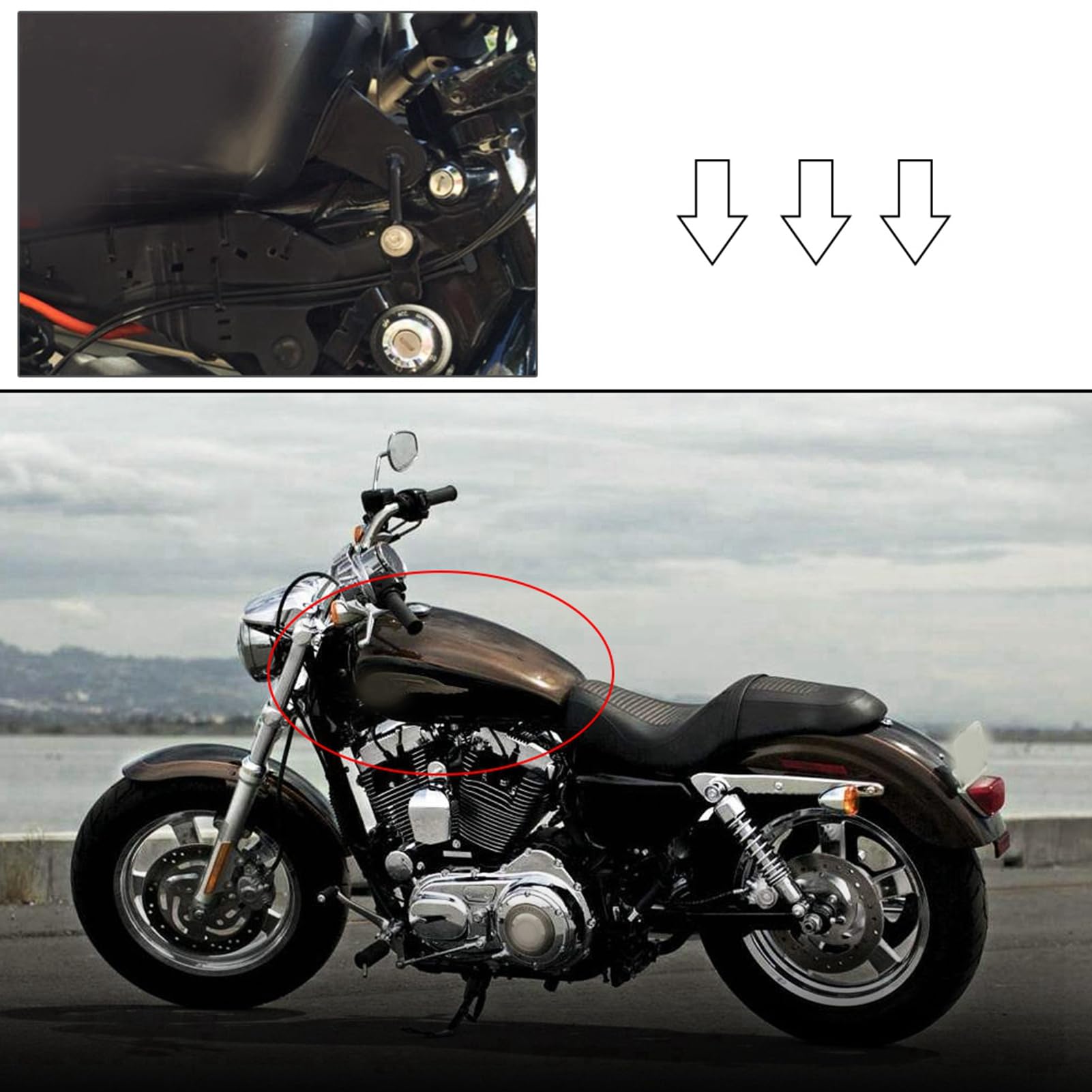 Motorradgas -Kit für XL 883 1200 48 72 Ab 1995 Ab 1995 Motorradgas -Kit für XL 883 1200 48 72 Ab 1995 Ab 1995 von ZDETGU
