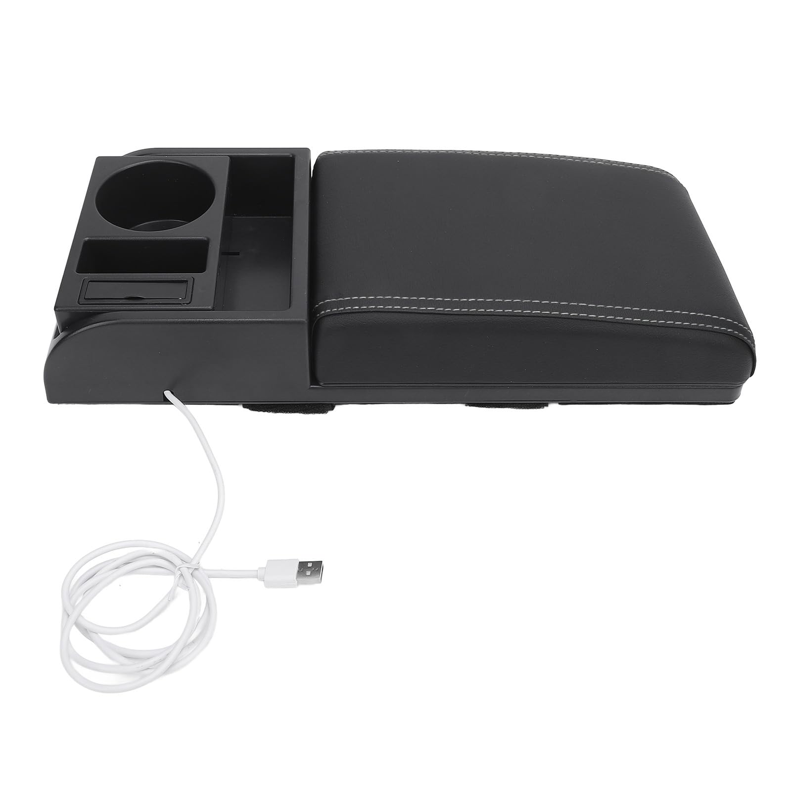 ZDETGU Abdeckung der Armlehnenbox der Mittelkonsole, Längenverstellbar, mit USB-Ladeanschluss, Getränkehalter, Universelle Passform, Armlehnenbox-Verlängerung für SUVs und LKWs (weiße ZDETGU Abdeckung der Armlehnenbox der Mittelkonsole, Längenverstellbar, mit USB-Ladeanschluss, Getränkehalter, Universelle Passform, Armlehnenbox-Verlängerung für SUVs und LKWs (weiße von ZDETGU