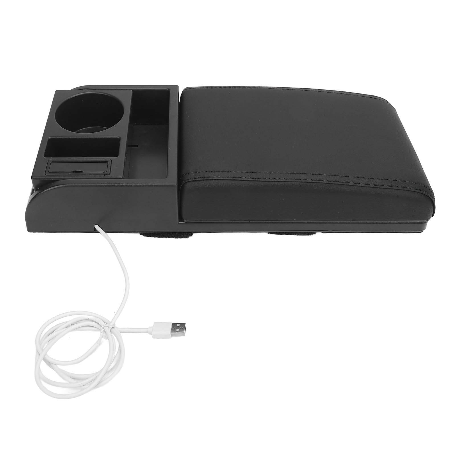 ZDETGU Abdeckung der Armlehnenbox der Mittelkonsole, Längenverstellbar, mit USB-Ladeanschluss, Getränkehalter, Universelle Passform, Armlehnenbox-Verlängerung für SUVs und LKWs ZDETGU Abdeckung der Armlehnenbox der Mittelkonsole, Längenverstellbar, mit USB-Ladeanschluss, Getränkehalter, Universelle Passform, Armlehnenbox-Verlängerung für SUVs und LKWs von ZDETGU