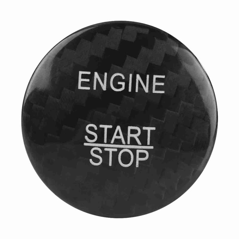 ZDETGU Carbon Fasermotor-Stopp-Taste, Feine Verarbeitung, Passt A B C GLC GLA ML GL-Klasse mit Doppelseitigem Selbstklebeband für eine Einfache Installation (Black) von ZDETGU