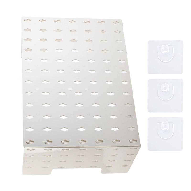 ZDETGU Stecktafel Zur Wandmontage, Multifunktionales Lagerregal, Abdeckung für Gas-Warmwasserbereiter-Rohre mit Klebepads (L) von ZDETGU