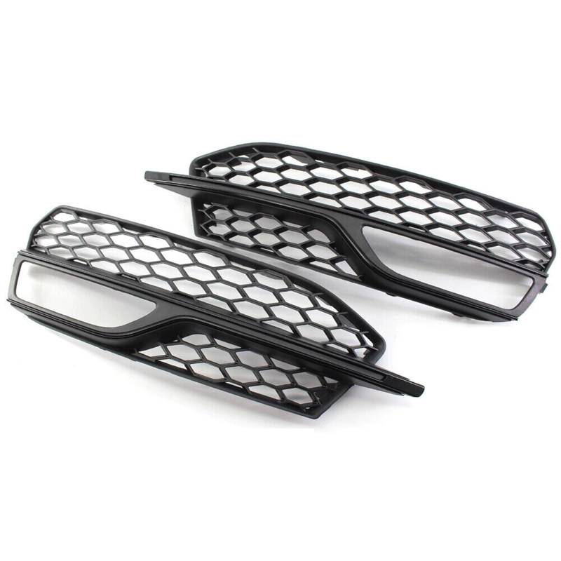 Kühlergrill Nebelscheinwerfer 1 Paar Auto-Frontstoßstange, Nebelscheinwerfer-Kühlergrillabdeckung im Wabennetz-Stil, for Audi, for S3 A3 S-Lines 2014-2016 8V3807681 8V3807682 von ZDPVK