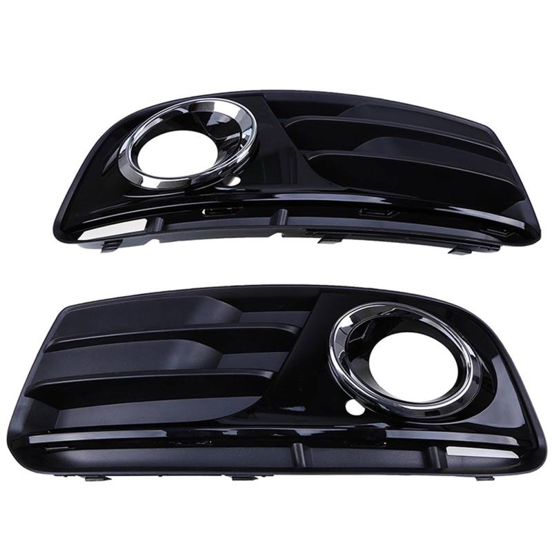 Kühlergrill Nebelscheinwerfer 1 Paar Auto-Nebelscheinwerfer-Abdeckungsgitter, vorderer seitlicher Stoßfänger-Untergrill, for Audi, for Q5 8R 2013 2014 2015 2016 Facelift-Zubehör, Außen 8R0807681N von ZDPVK
