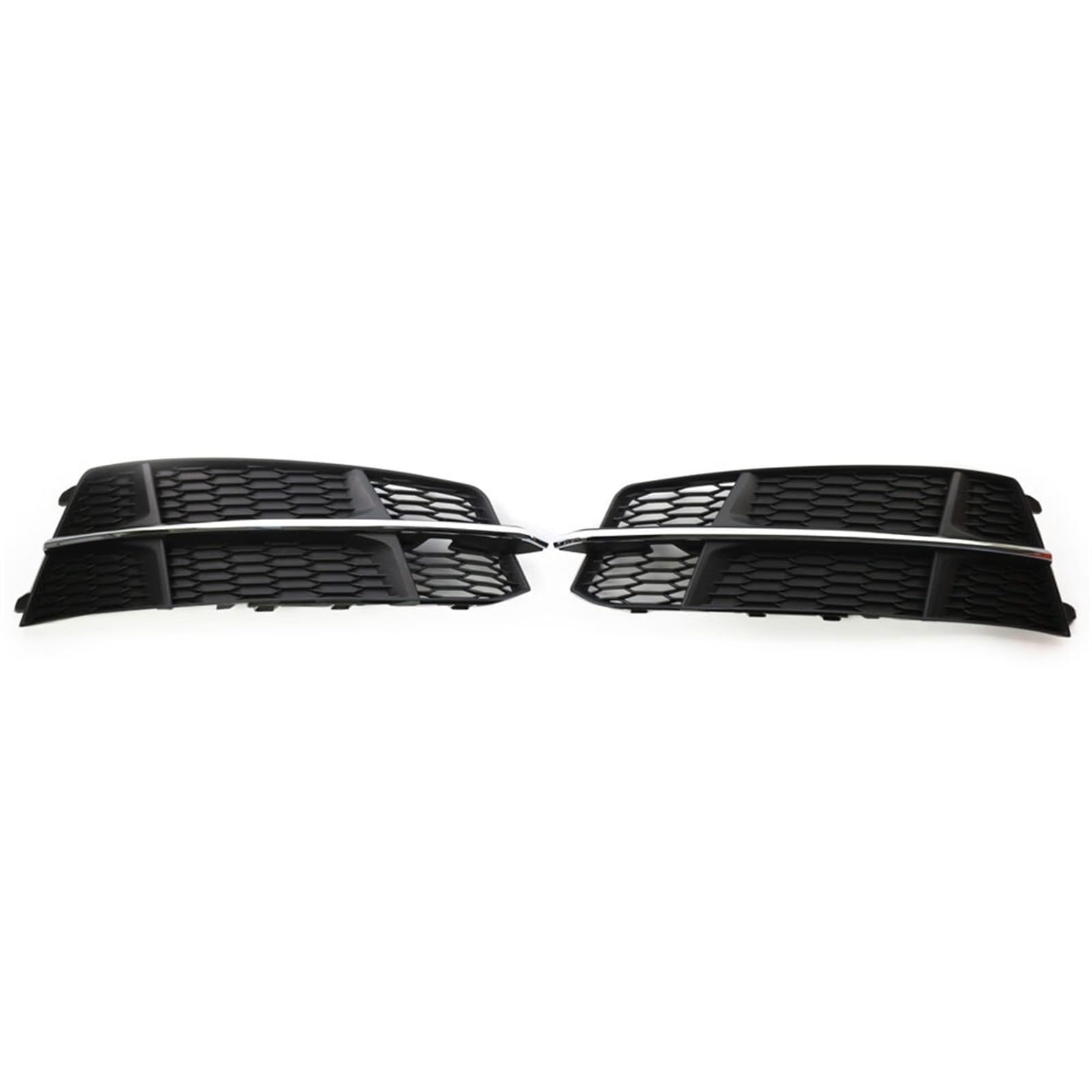 Kühlergrill Nebelscheinwerfer 2-teiliges ABS-Auto-Frontstoßstangen-Nebelscheinwerfer-Untergrill-Grill-Abdeckung ， for Audi ， for A6 C7 S-line 2016 2017 2018 Ersatz-Renngrills(Chrome) von ZDPVK