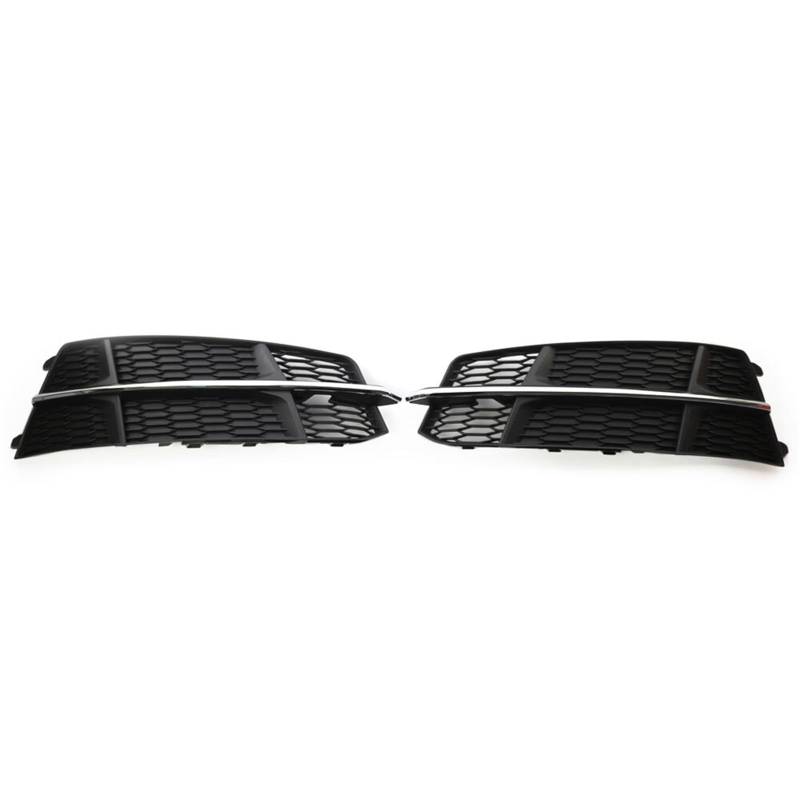 Kühlergrill Nebelscheinwerfer 2-teiliges ABS-Auto-Frontstoßstangen-Nebelscheinwerfer-Untergrill-Grill-Abdeckung ， for Audi ， for A6 C7 S-line 2016 2017 2018 Ersatz-Renngrills(Chrome) von ZDPVK