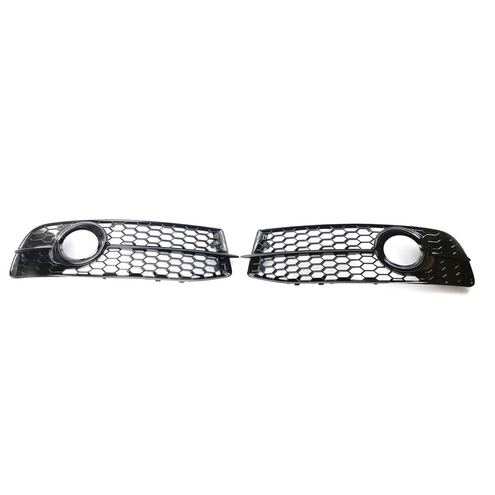 Kühlergrill Nebelscheinwerfer Auto-Frontstoßstange, Nebelscheinwerfer, Kühlergrill, Abdeckung, Honeycomb HEX, for Audi, for A6 C6 S-Line 2008-2011 4F0807681Q01C 4F0807681Q02C(Chrome Sliver) von ZDPVK