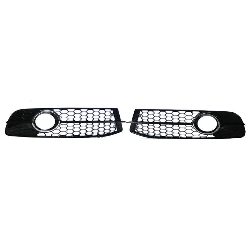Kühlergrill Nebelscheinwerfer Auto-Frontstoßstange, Nebelscheinwerfer-Kühlergrillabdeckung, schwarze Waben-Sechskant-Abdeckung, for Audi, for A6 C6 S-Line 2008-2011 4F0807681Q01C 4F0807681Q02C(Black s von ZDPVK