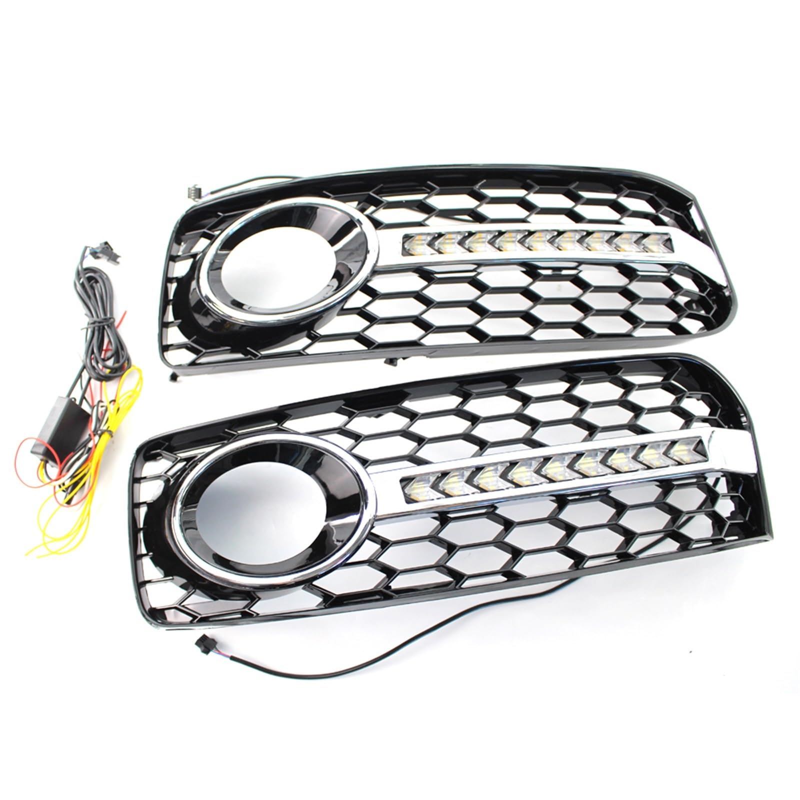 Kühlergrill Nebelscheinwerfer Auto Links Rechts Stoßstange Nebelscheinwerfer Unterer Kühlergrill Grillabdeckung Wabensechskant Mit DRL-Lampen, for Audi, for A5 S Line S5 B8 RS5 2008-2012 Kühlergrill Nebelscheinwerfer Auto Links Rechts Stoßstange Nebelscheinwerfer Unterer Kühlergrill Grillabdeckung Wabensechskant Mit DRL-Lampen, for Audi, for A5 S Line S5 B8 RS5 2008-2012 von ZDPVK