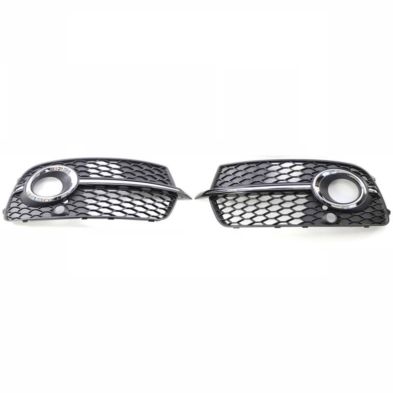 Kühlergrill Nebelscheinwerfer Auto-Nebelscheinwerfergrill for die vordere Stoßstange, Waben-Sechskant-Grillabdeckung, schwarz, for Audi, for Q5 S-Line SQ5 Sport 4 Türen 2013 2014 2015 2016 2017(Chrome von ZDPVK
