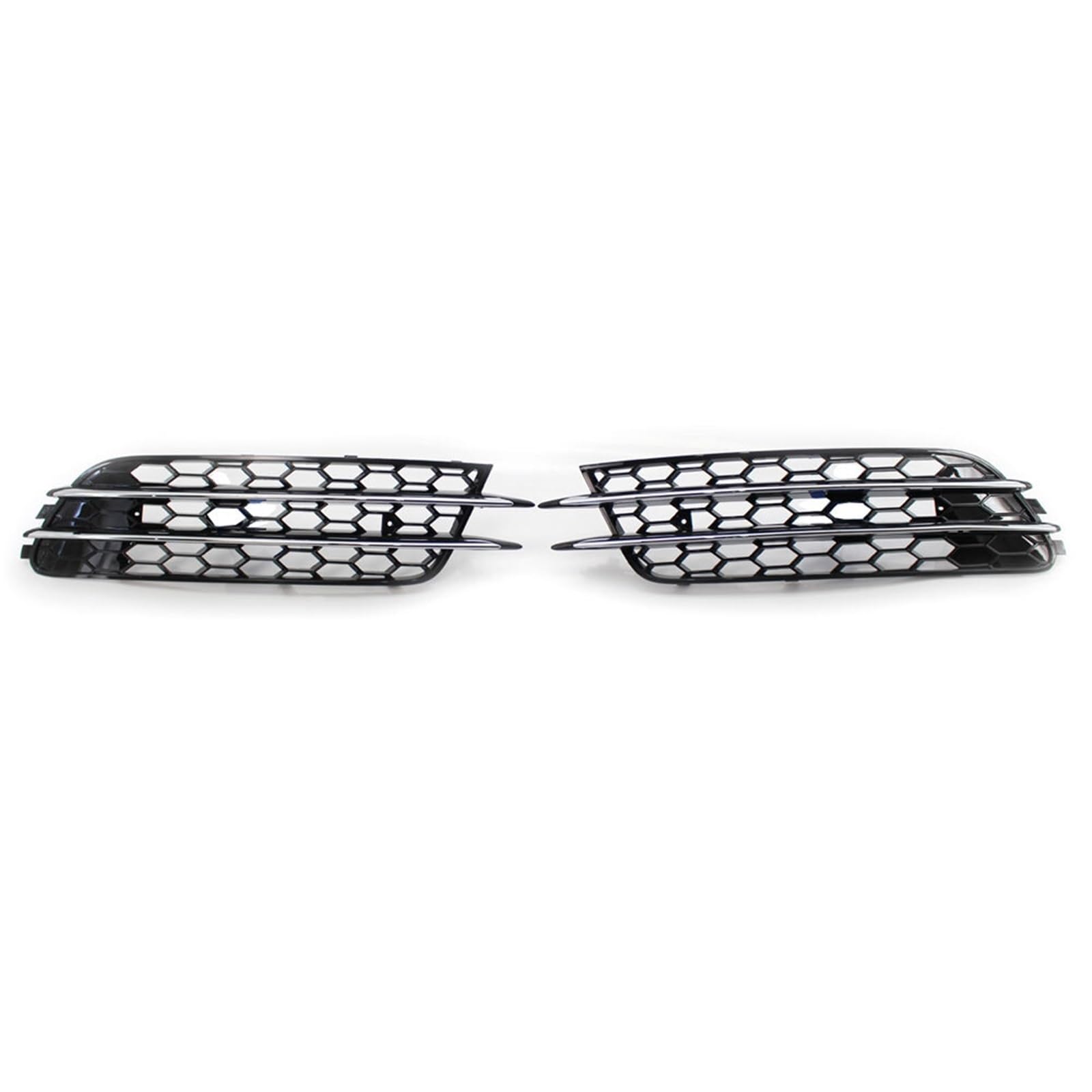 Kühlergrill Nebelscheinwerfer Chrom-Auto-Frontstoßstangengrill, Nebelscheinwerfer-Grillabdeckung, offenes Wabengitter, for Audi, for A6 C7 Limousine 2012-2015, Standard-Stoßstangenmodell(Chrome) von ZDPVK