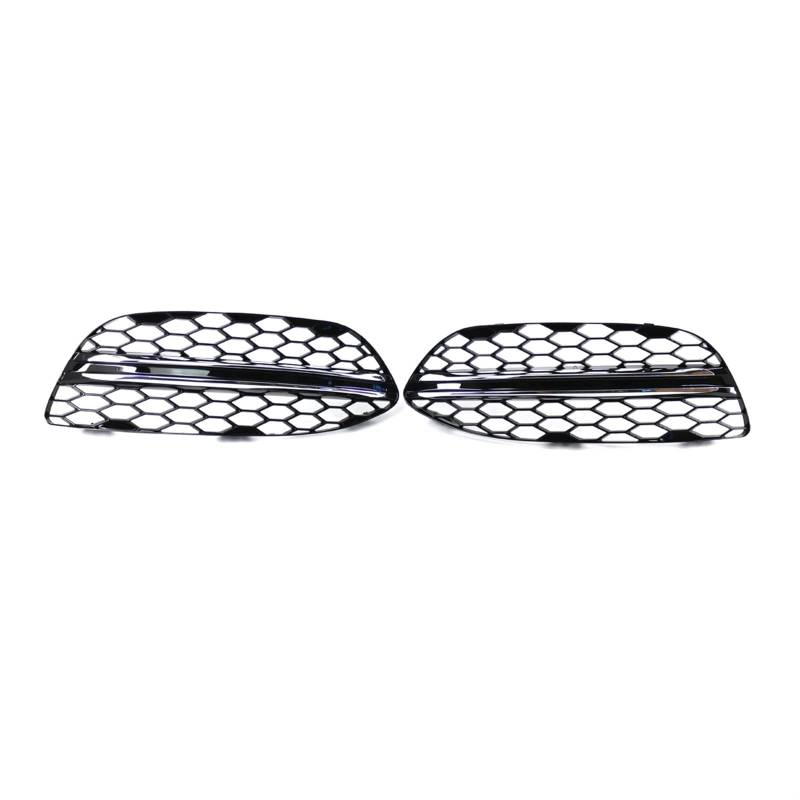 Kühlergrill Nebelscheinwerfer Frontstoßstangengrill Nebelscheinwerferabdeckung Chrom-Wabenverkleidung ， for Mercedes-Benz ， for C-Klasse W205 C180 C200 C250 2058851123 2058851223(Chrome Black) von ZDPVK