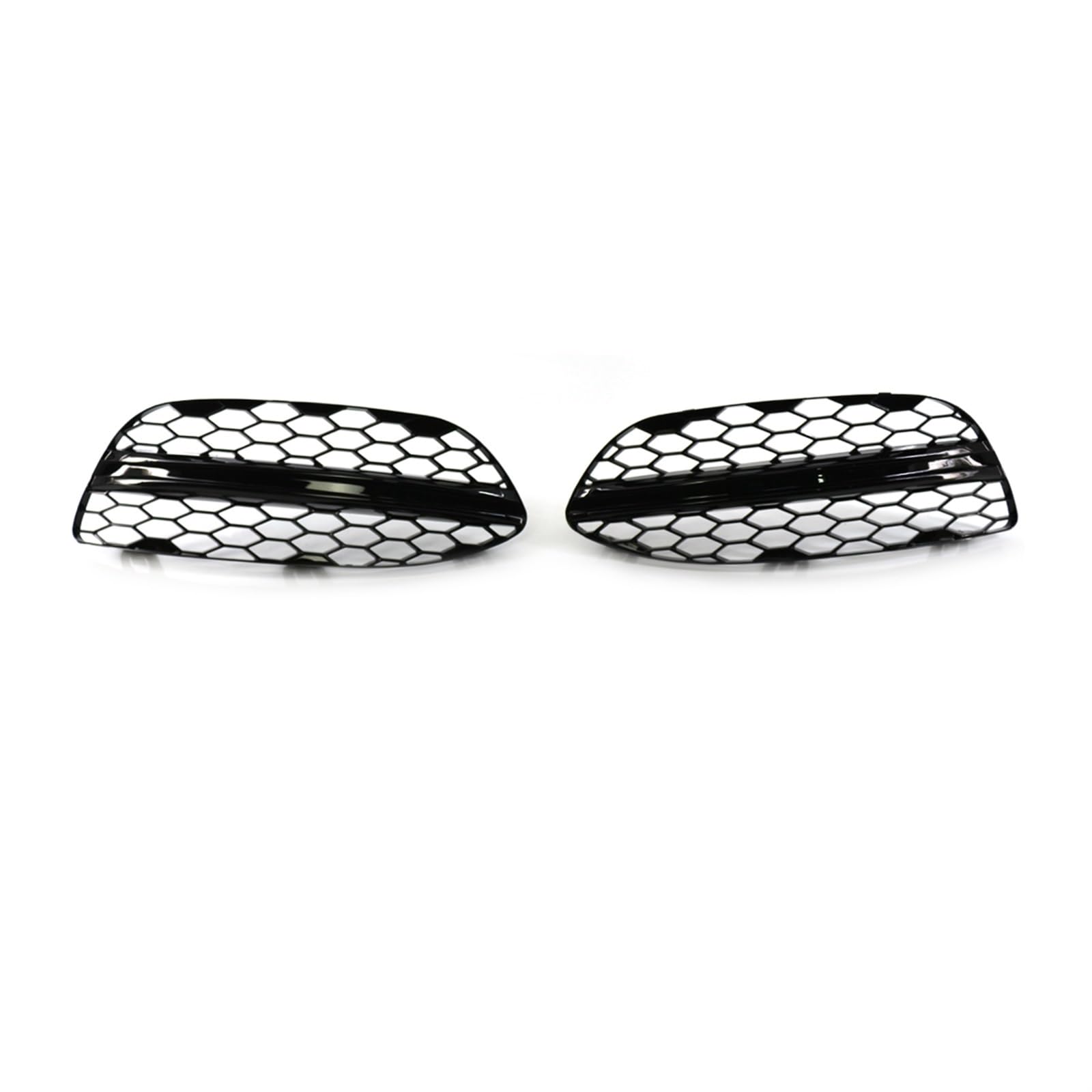 Kühlergrill Nebelscheinwerfer Frontstoßstangengrill Nebelscheinwerferabdeckung Chrom-Wabenverkleidung ， for Mercedes-Benz ， for C-Klasse W205 C180 C200 C250 2058851123 2058851223(Gloss Black) von ZDPVK