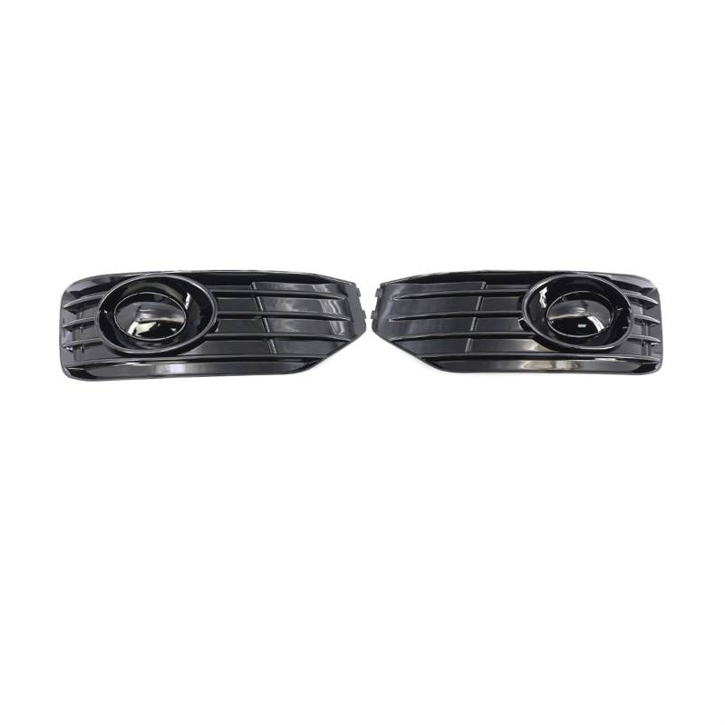 Kühlergrill Nebelscheinwerfer Glänzend schwarzes Auto-Nebelscheinwerfergitter, Nebelscheinwerferabdeckung, for VW, for Transporter T5 T5.1 SPORTLINE 2010 2011 2012 2013 2014 2015(Black Without Hole) von ZDPVK
