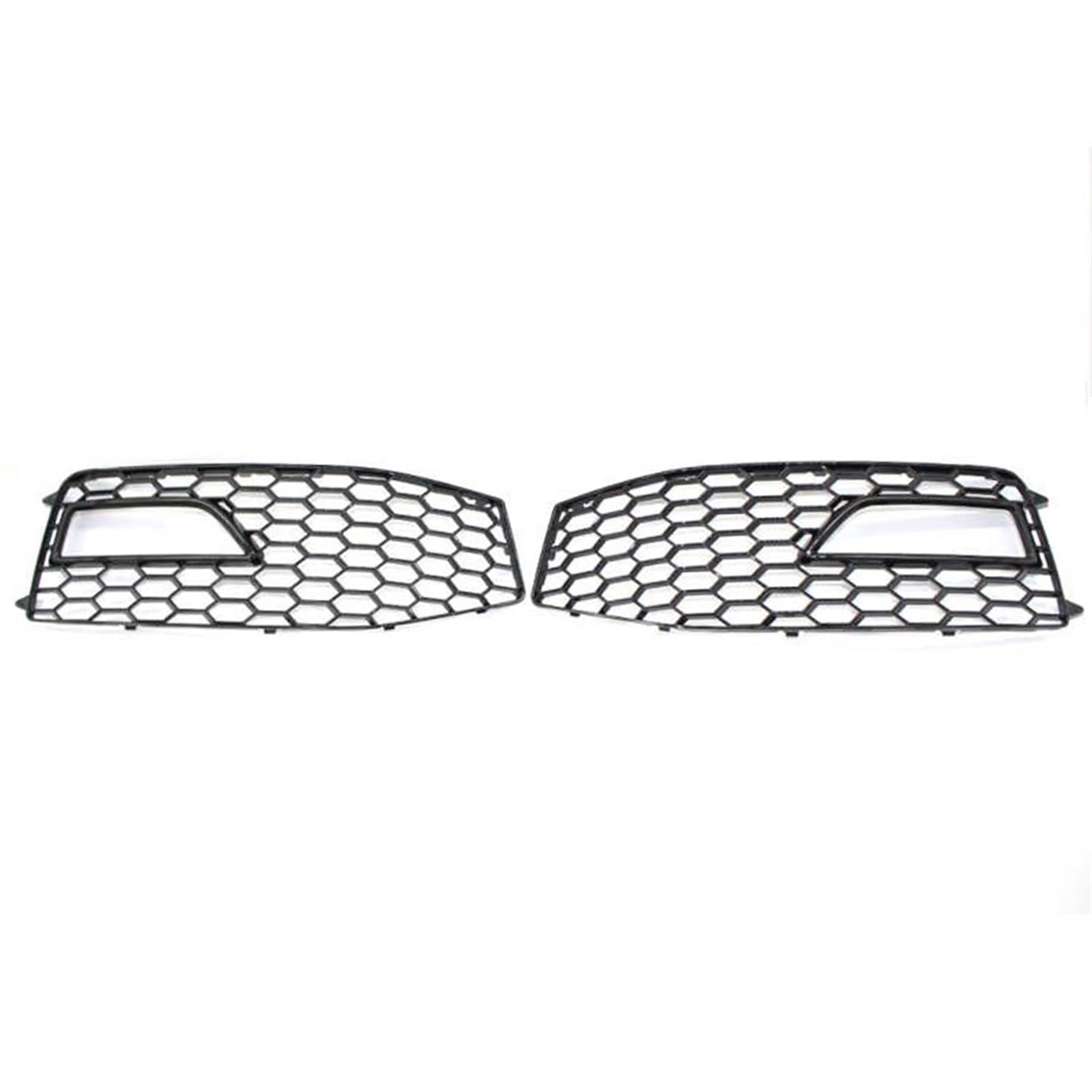 Kühlergrill Nebelscheinwerfer Kühlergrill for Nebelscheinwerfer im RS4-Stil for die vordere Stoßstange, for Audi, for A4 B8.5 S-Linie S4 2013 2014 2015(Black with Hole) von ZDPVK