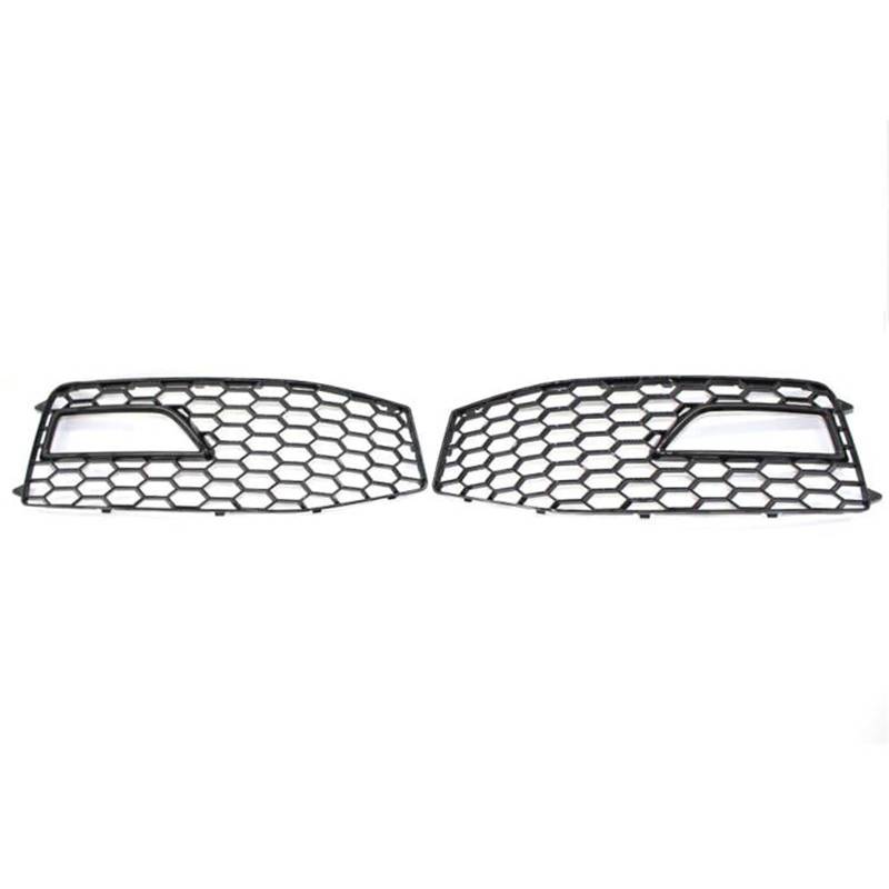 Kühlergrill Nebelscheinwerfer Kühlergrill for Nebelscheinwerfer im RS4-Stil for die vordere Stoßstange, for Audi, for A4 B8.5 S-Linie S4 2013 2014 2015(Black with Hole) von ZDPVK