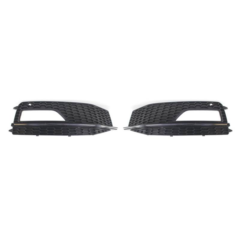 Kühlergrill Nebelscheinwerfer Kühlergrill for Nebelscheinwerfer im RS4-Stil for die vordere Stoßstange, for Audi, for A4 B8.5 S-Linie S4 2013 2014 2015(Chrome Without Hole) von ZDPVK