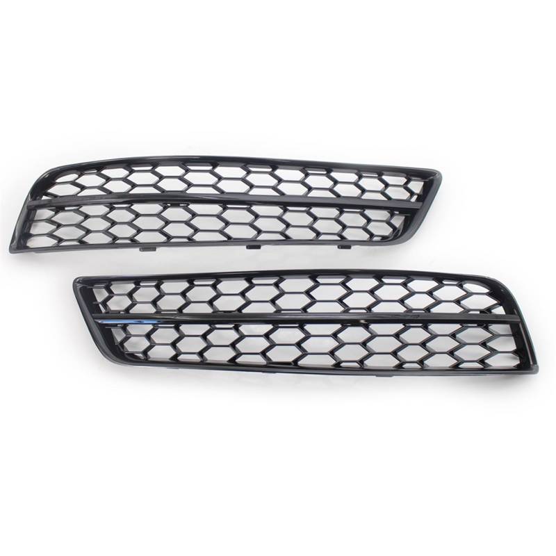 Kühlergrill Nebelscheinwerfer Links + rechts Chrom Schwarz Auto Front Nebelscheinwerfer Kühlergrill Abdeckung Zierleiste Wabengitter Stil Grill ， for Audi ， for A3 8P 2009 2010 2011 2012 2013(Black) von ZDPVK