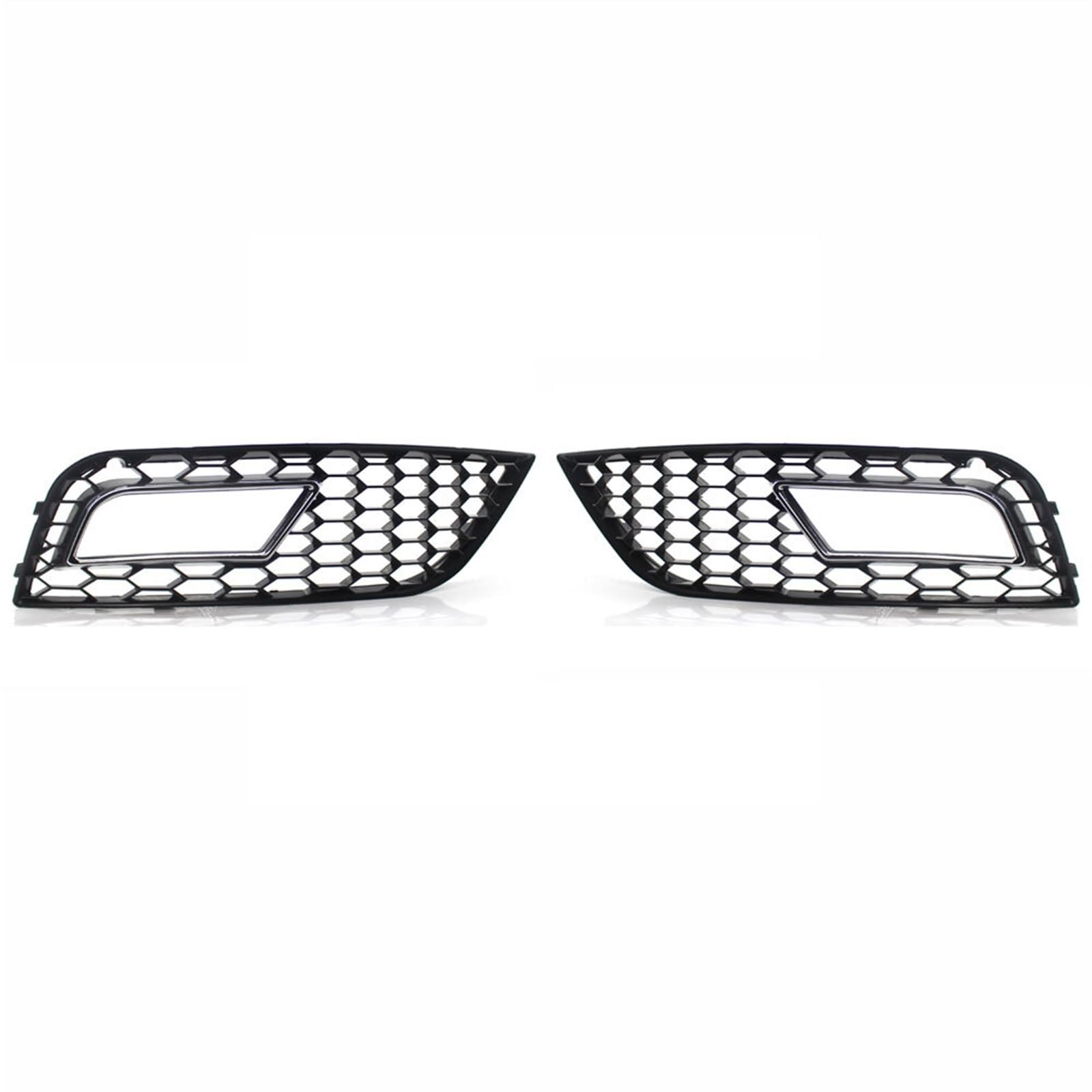 Kühlergrill Nebelscheinwerfer Nebelscheinwerfergrillabdeckung aus Wabengitter im RS4-Stil in Schwarz for die vordere Stoßstange, for Audi, for A4 B8.5 2013 2014 2015 2016(Chrome) von ZDPVK