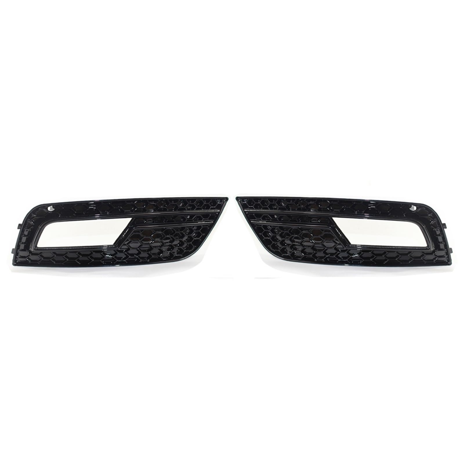 Kühlergrill Nebelscheinwerfer Nebelscheinwerfergrillabdeckung aus verchromtem, schwarzem Wabengitter for die vordere Stoßstange, for Audi, for A4 B8.5 Standard Edition 2013–2016(Black) von ZDPVK