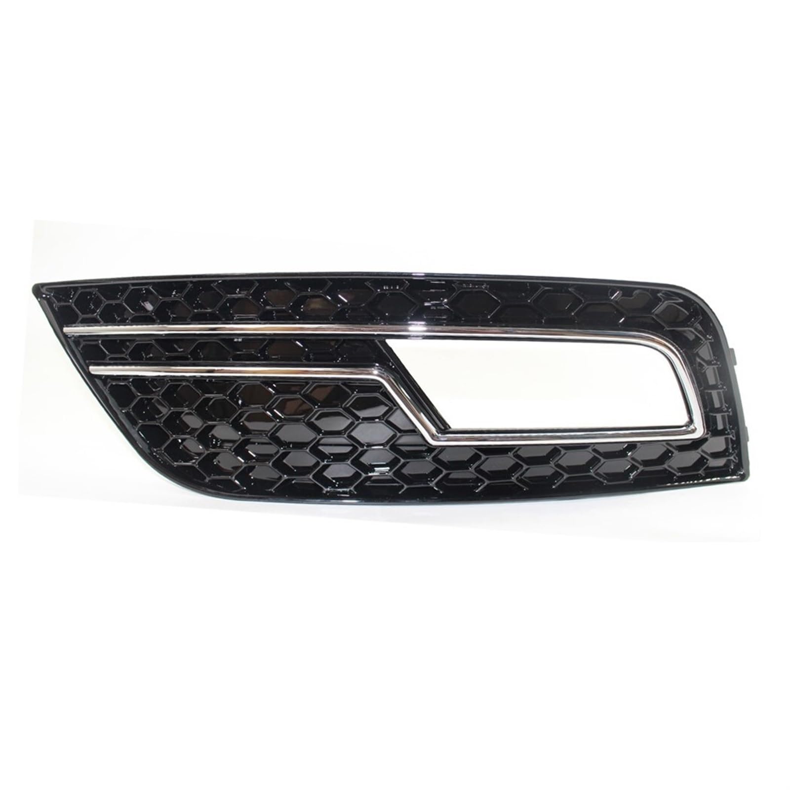 Kühlergrill Nebelscheinwerfer Nebelscheinwerfergrillabdeckung aus verchromtem, schwarzem Wabengitter for die vordere Stoßstange, for Audi, for A4 B8.5 Standard Edition 2013–2016(Left Chrome Black) von ZDPVK