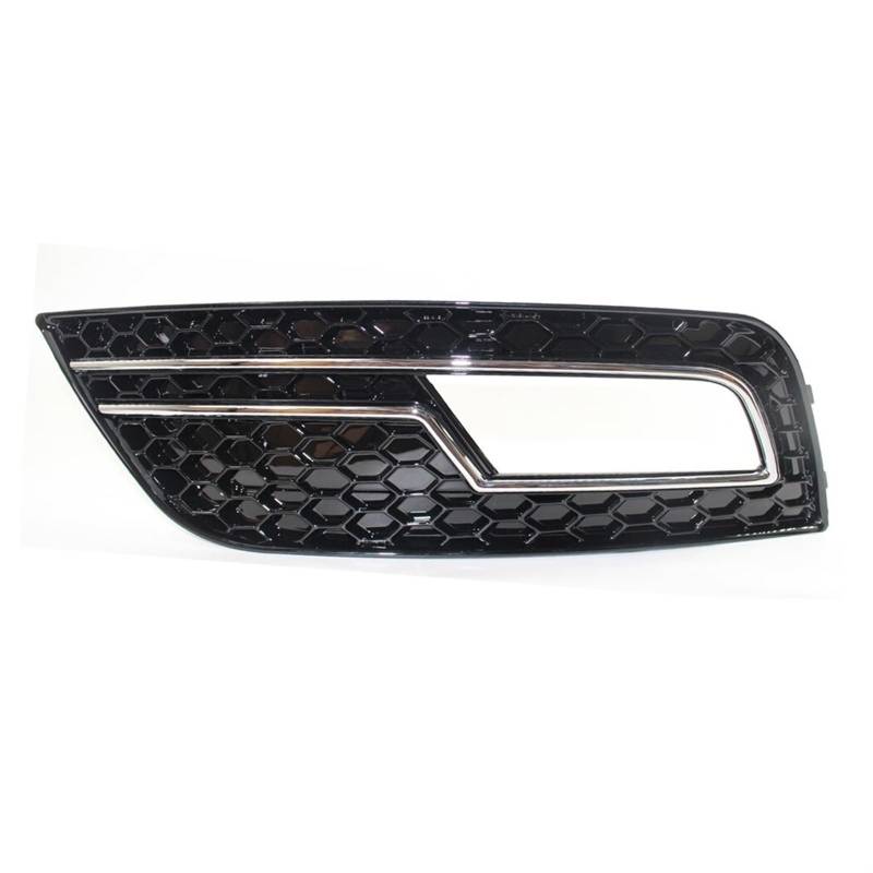 Kühlergrill Nebelscheinwerfer Nebelscheinwerfergrillabdeckung aus verchromtem, schwarzem Wabengitter for die vordere Stoßstange, for Audi, for A4 B8.5 Standard Edition 2013–2016(Left Chrome Black) von ZDPVK