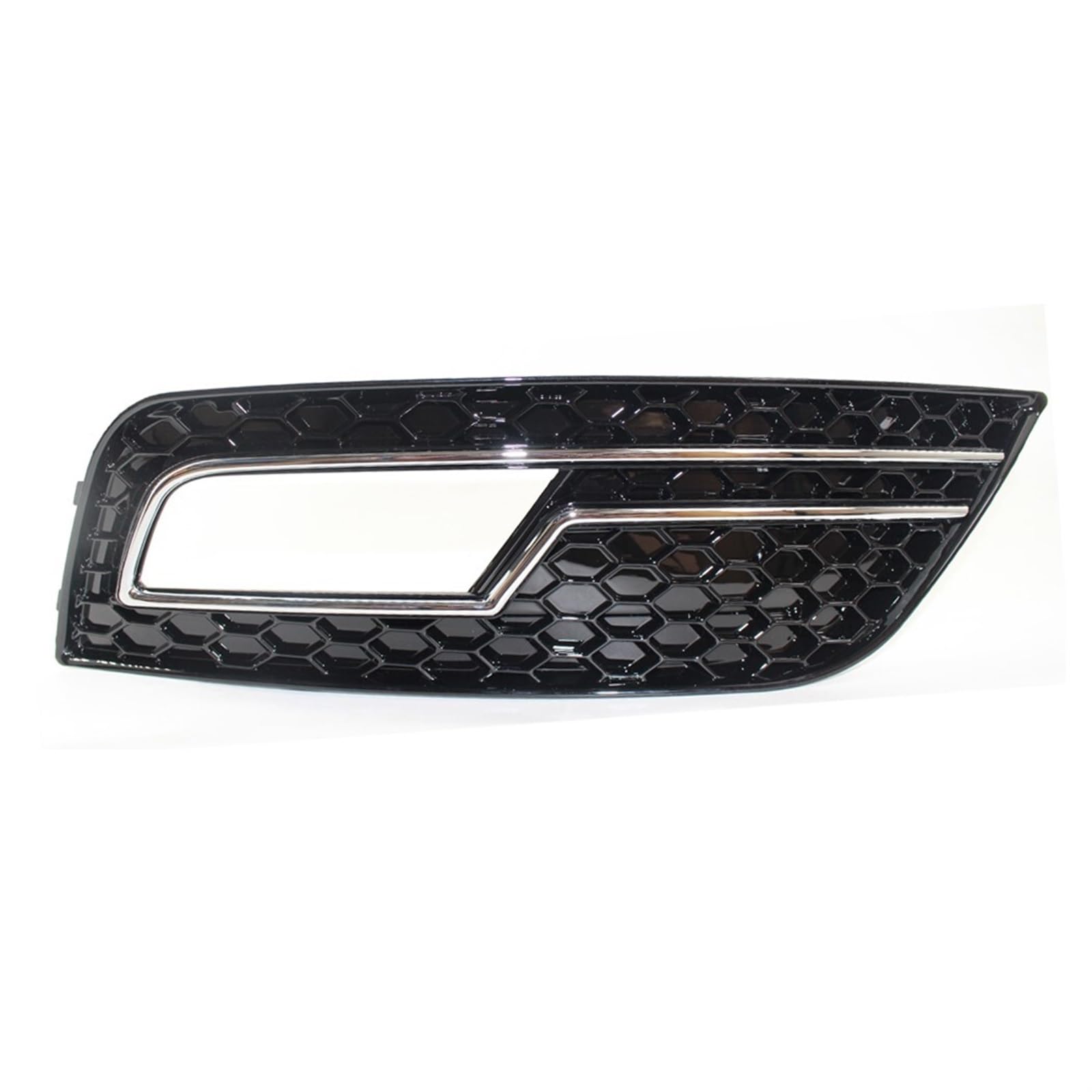 Kühlergrill Nebelscheinwerfer Nebelscheinwerfergrillabdeckung aus verchromtem, schwarzem Wabengitter for die vordere Stoßstange, for Audi, for A4 B8.5 Standard Edition 2013–2016(Right Chrome Black) von ZDPVK