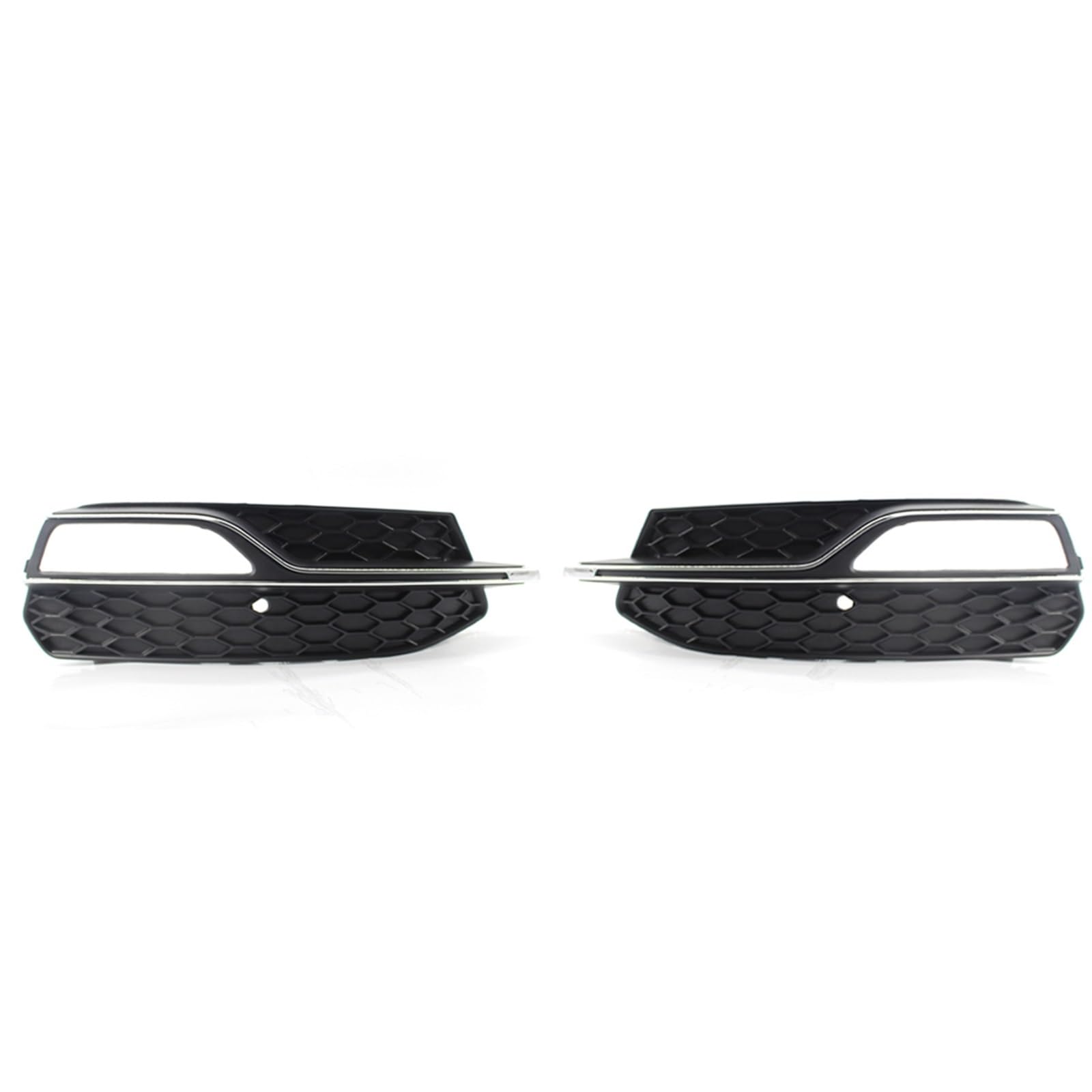 Kühlergrill Nebelscheinwerfer Paar Auto Links rechts Frontstoßstange Nebelscheinwerfer Kühlergrill Abdeckung, for Audi, for A3 Sline S3 2014 2015 2016 2017 8V3807681 8V3807682(Chrome) von ZDPVK