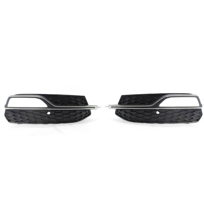 Kühlergrill Nebelscheinwerfer Paar Auto Links rechts Frontstoßstange Nebelscheinwerfer Kühlergrill Abdeckung, for Audi, for A3 Sline S3 2014 2015 2016 2017 8V3807681 8V3807682(Chrome) von ZDPVK