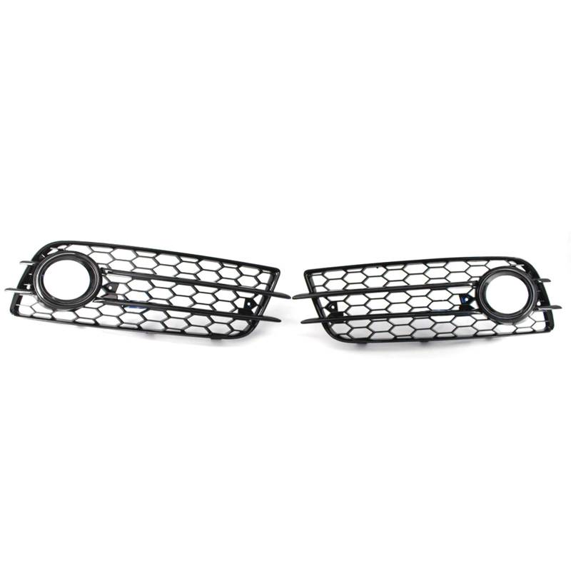 Kühlergrill Nebelscheinwerfer RS4-Stil Frontstoßstange Unterer Kühlergrill Abdeckung Wabengitter Nebelscheinwerfergrill ， for Audi ， for A4 B8 S-line S4 2009-2012 Nebelscheinwerfergrill(Bright Black) von ZDPVK