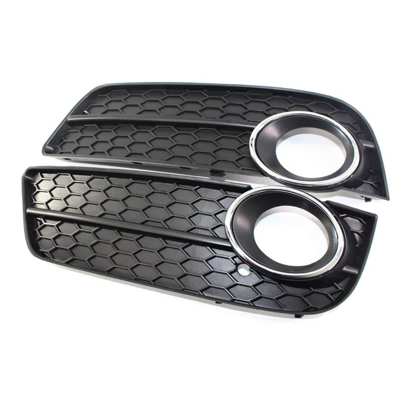 Kühlergrill Nebelscheinwerfer Schwarz-Chrom-Auto-Frontstoßstange unterer Nebelscheinwerfer-Lampengrill-Grill-Grill ， for Audi ， for A5 2008 2009 2010 2011 Nebelscheinwerfer-Grill 8T0807681 von ZDPVK