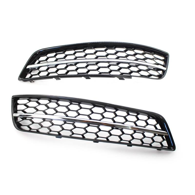 Kühlergrill Nebelscheinwerfer Schwarz glänzender Wabengitter-Nebelscheinwerfer-Abdeckung mit Wabengitter, Links + rechts, for Audi, for A3 8P 2009 2010 2011 2012 2013(Chrome) von ZDPVK