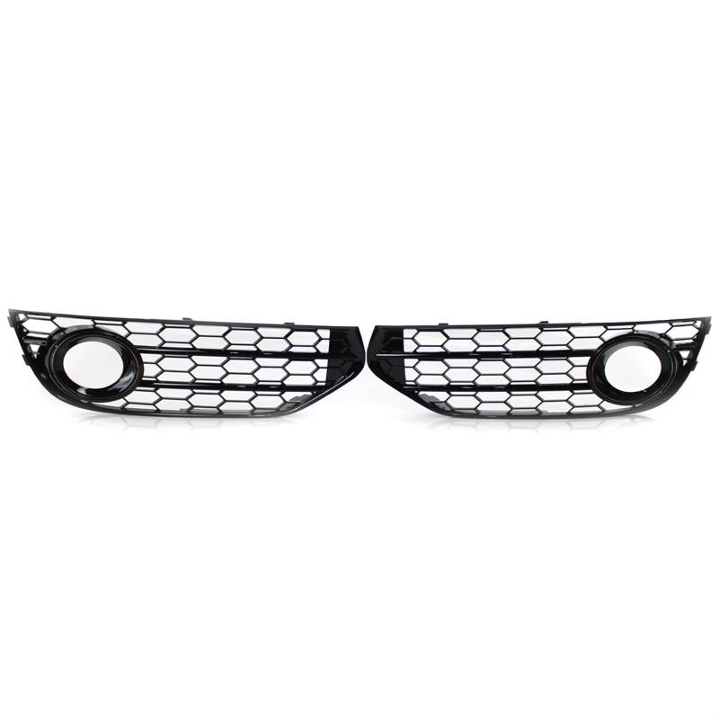 Kühlergrill Nebelscheinwerfer Unterer Kühlergrill for die vordere Stoßstange, Waben-Sechskant-Nebelscheinwerfergrill, for Audi, for A4 B8 B8.5 Allroad Quattro Wagon 09-15, Nebelscheinwerferstil(Bright von ZDPVK