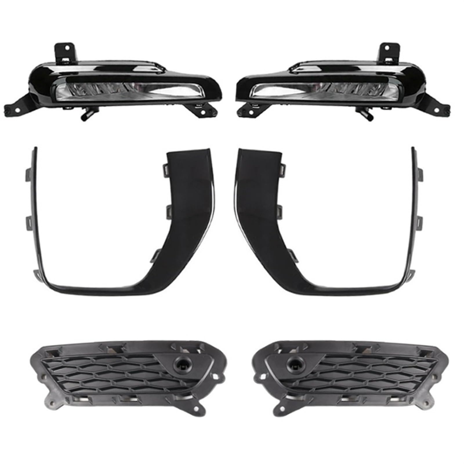 Kühlergrill Nebelscheinwerfer for Land Rover, for Range Rover Evoque 2016-2019 Nebelscheinwerfer Tagfahrlicht Nebelscheinwerferabdeckung Grillblende(Left and Right-D) von ZDPVK
