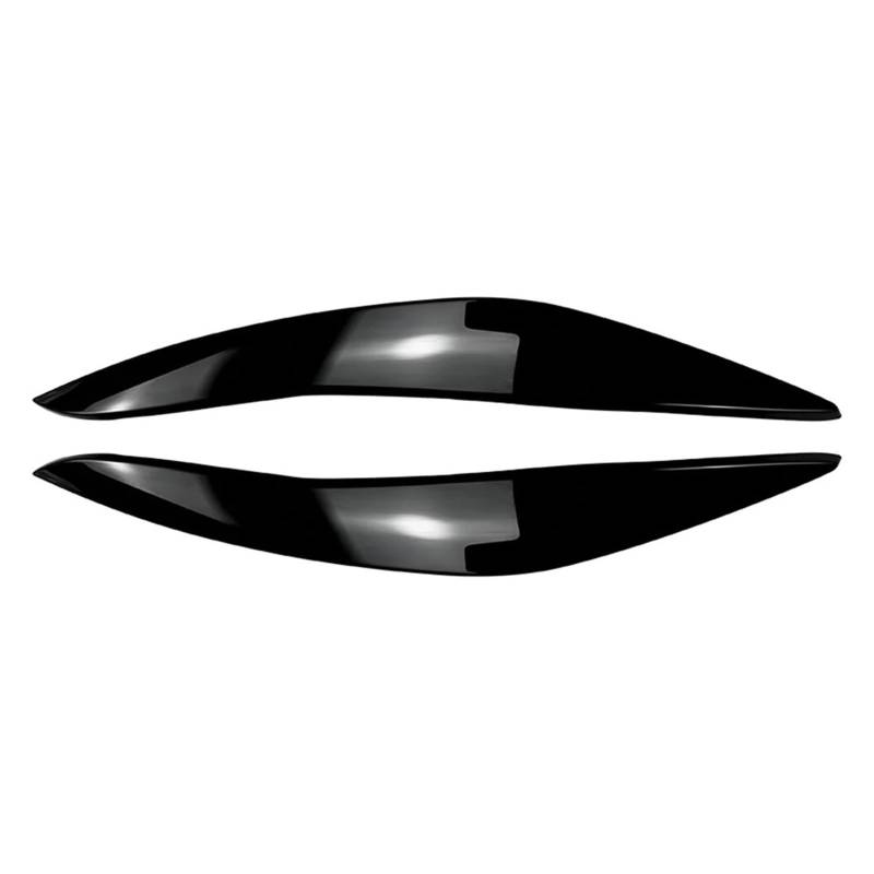 ZDPVK Autoscheinwerfer-Augenbraue Auto Frontscheinwerfer Augenlider Augenbrauenabdeckung Verkleidung, for BMW, for 5er F10 F11 2011-2014(Bright Black) von ZDPVK