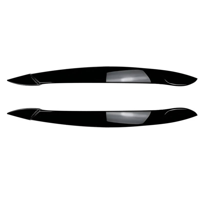 ZDPVK Autoscheinwerfer-Augenbraue Auto Frontscheinwerferabdeckung Licht Lampe Augenlid Augenbrauenverkleidung ABS, for X5 E70 2008-2013 Schwarz glänzend von ZDPVK