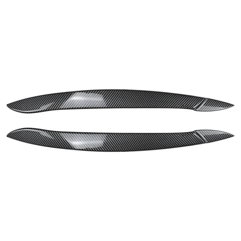 ZDPVK Autoscheinwerfer-Augenbraue Auto Scheinwerfer Lampe Augenlid Augenbrauen Deckel Abdeckung Trim, for BMW, for X5 E70 2008-2013(Carbon Fiber Black) von ZDPVK