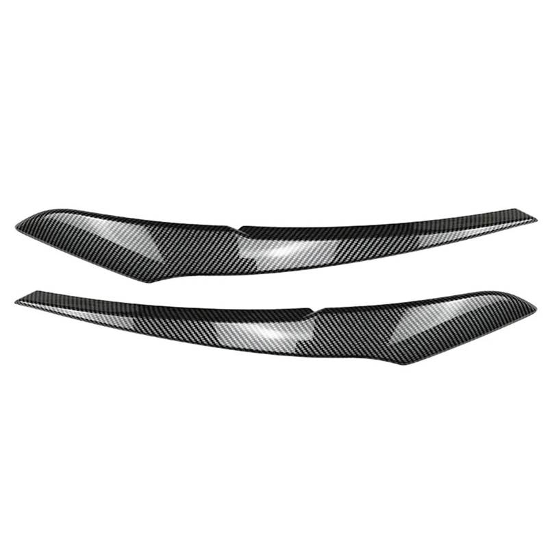 ZDPVK Autoscheinwerfer-Augenbraue Autoscheinwerfer-Augenbrauen-Augenlidabdeckung, Dekorationsverkleidung, for BMW, for 1er F20 F21 Basisversion 2011-2014(Carbon Fiber Black) von ZDPVK