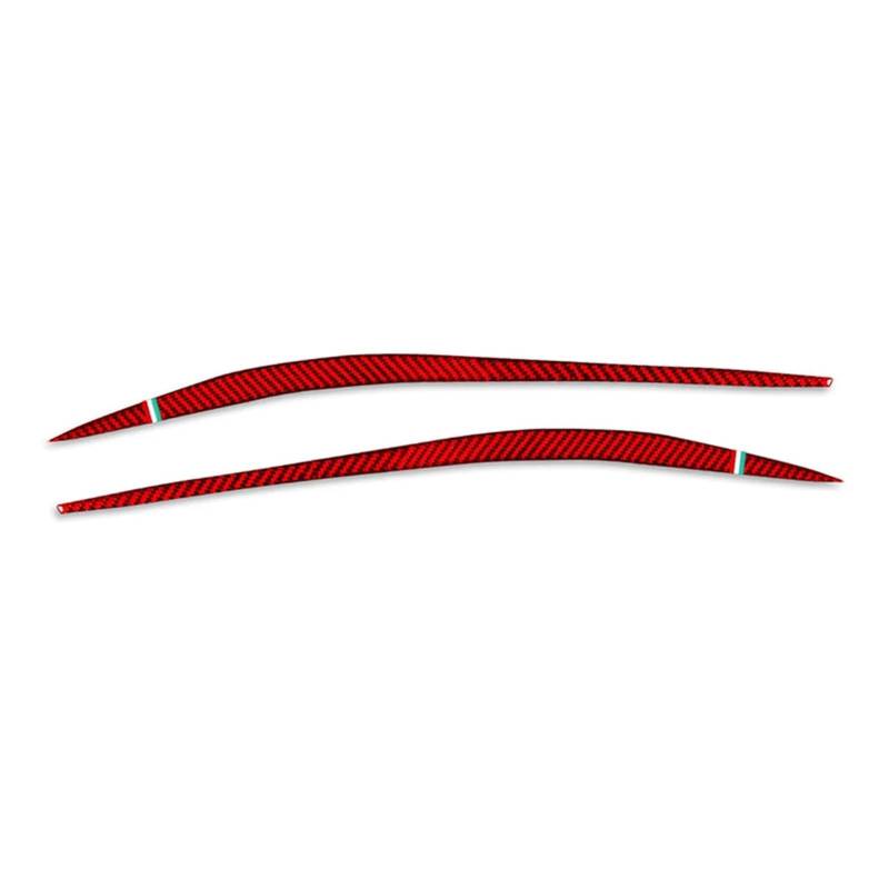 ZDPVK Autoscheinwerfer-Augenbraue Autoscheinwerfer Augenbrauen Augenlider Abdeckung Trim, for Alfa, for Romeo Giulia 2015 2016 2017 2018 2019 2020 2021 2022 2023 2024(Red with Italy Flag) von ZDPVK