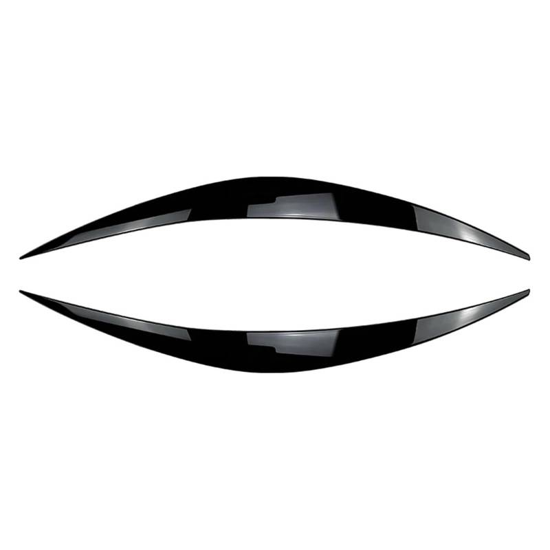 ZDPVK Autoscheinwerfer-Augenbraue Autoscheinwerfer-Augenlid-Augenbrauen-Dekorationsleisten, for Hyundai, for I30 I30N MK3 2017-2020(Bright Black) von ZDPVK