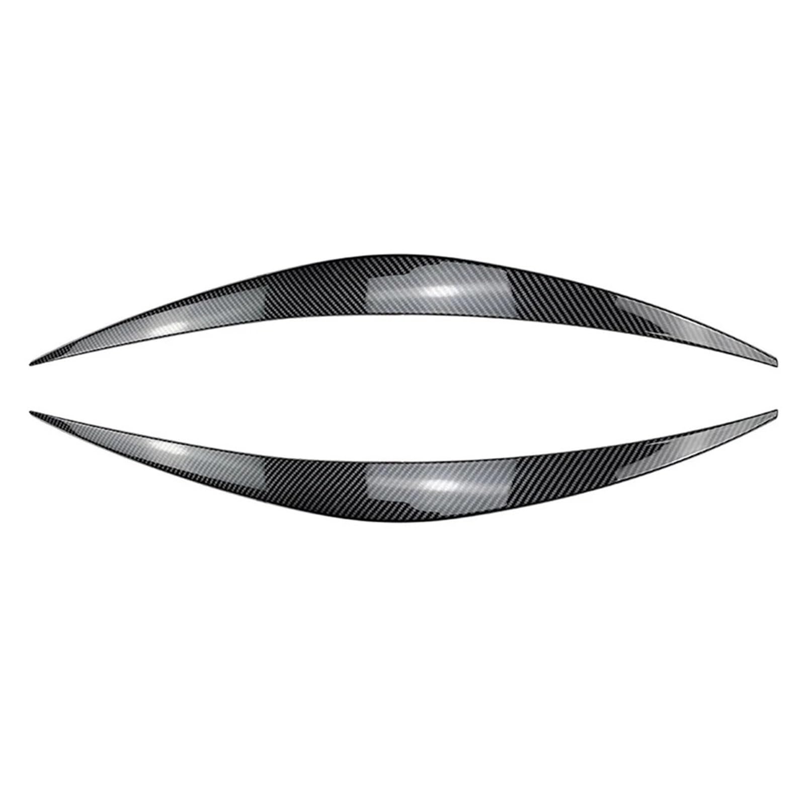 ZDPVK Autoscheinwerfer-Augenbraue Autoscheinwerfer-Augenlid-Augenbrauen-Dekorationsleisten, for Hyundai, for i30 i30N MK3 2017-2020(Carbon Fiber Black) von ZDPVK