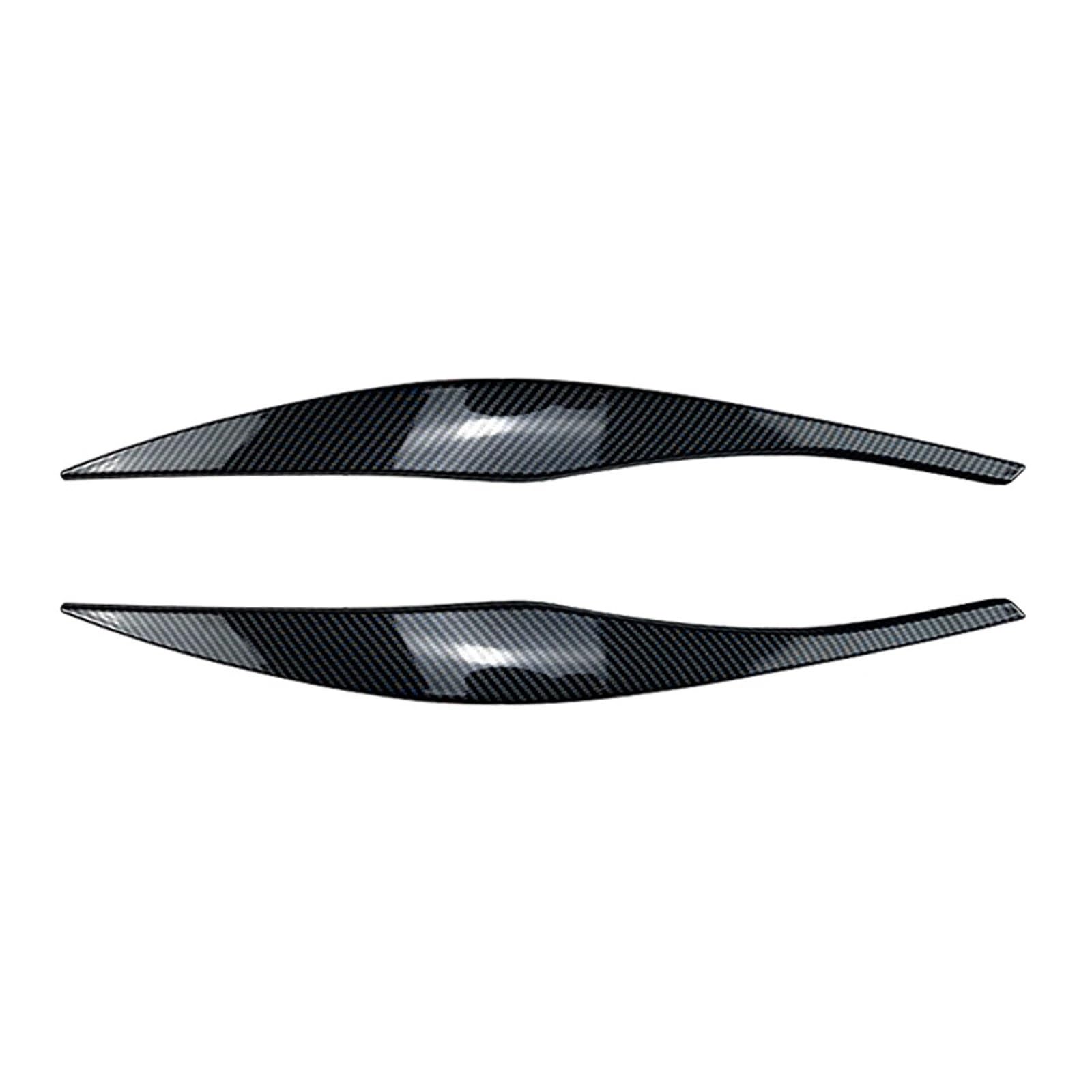 ZDPVK Autoscheinwerfer-Augenbraue Autoscheinwerfer-Lampen-Augenbrauen-Abdeckungs-Zieraufkleber, for BMW, for 3er E90 E91 2005-2012(Carbon Fiber Black) von ZDPVK