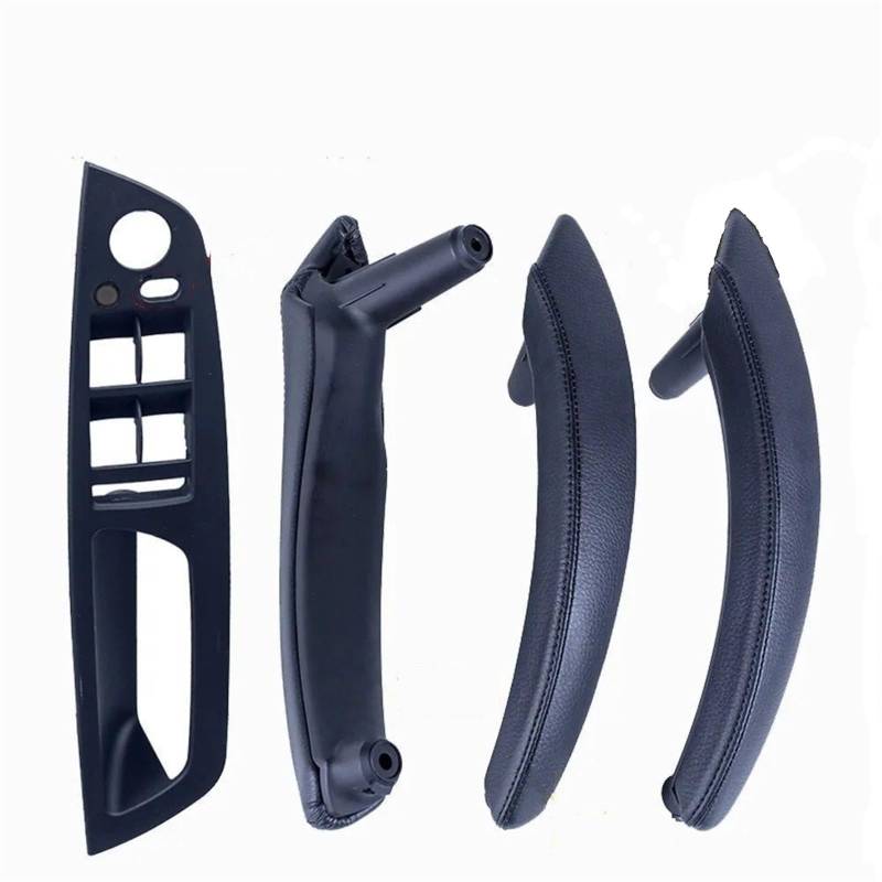 ZDPVK Innentürgriff 4PCS Set LHD RHD Carbon Fiber Texture Auto Links Rechts Innen Interieur Tür Pull Griff Trim Abdeckung for BMW E70 E71 X5 X6(LHD-Black-Standard) von ZDPVK
