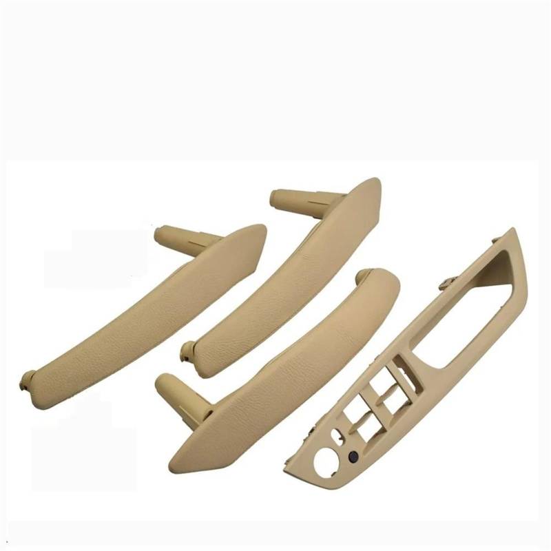 ZDPVK Innentürgriff 4PCS Set LHD RHD Carbon Fiber Texture Auto Links Rechts Innen Interieur Tür Pull Griff Trim Abdeckung for BMW E70 E71 X5 X6(RHD-Beige-Standard) von ZDPVK