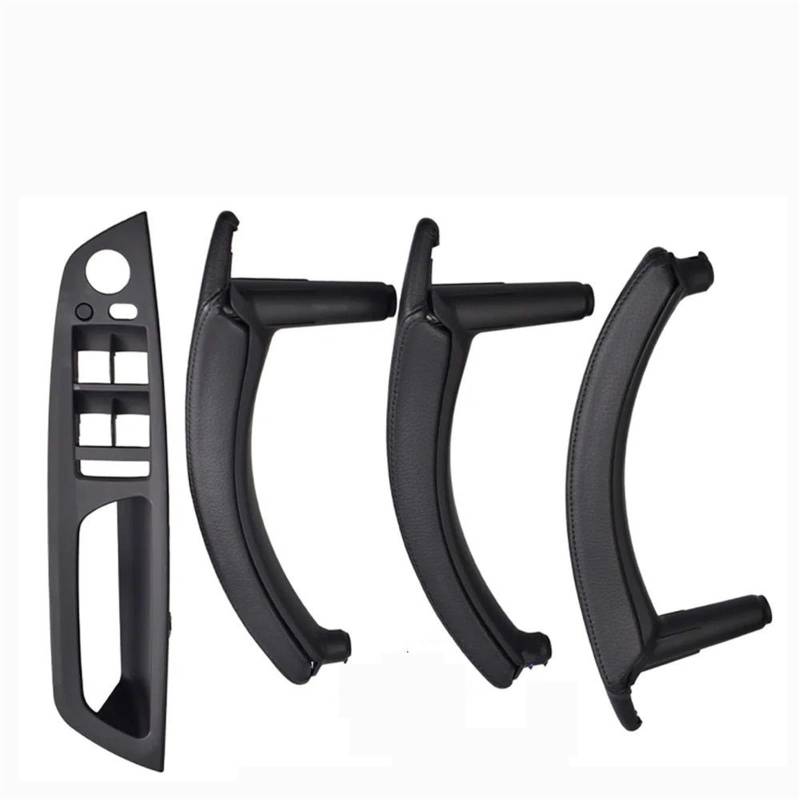 ZDPVK Innentürgriff 4PCS Set LHD RHD Carbon Fiber Texture Auto Links Rechts Innen Interieur Tür Pull Griff Trim Abdeckung for BMW E70 E71 X5 X6(RHD-Black-Standard) von ZDPVK
