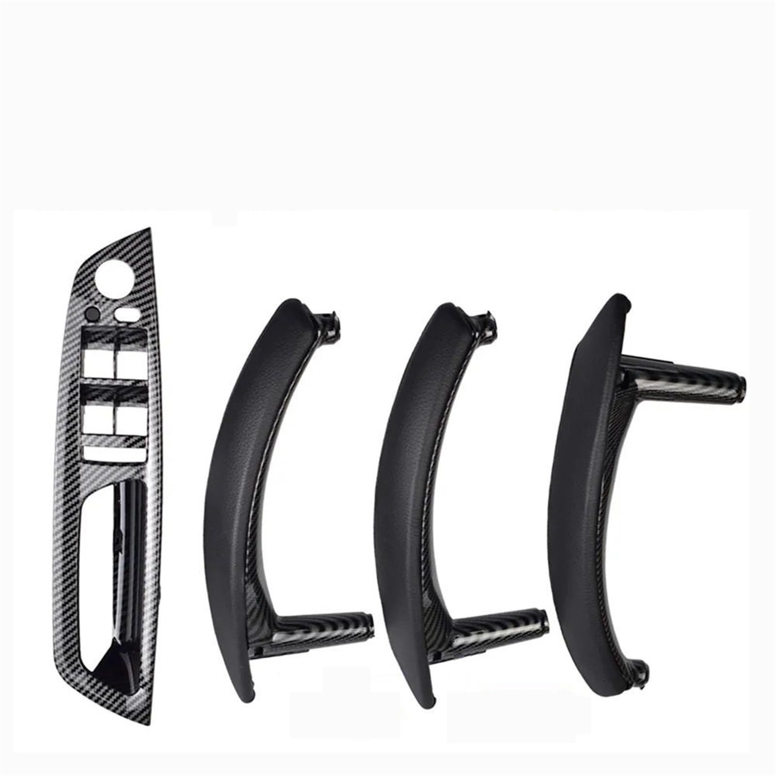 ZDPVK Innentürgriff 4PCS Set LHD RHD Carbon Fiber Texture Auto Links Rechts Innen Interieur Tür Pull Griff Trim Abdeckung for BMW E70 E71 X5 X6(RHD-CF-Standard) von ZDPVK
