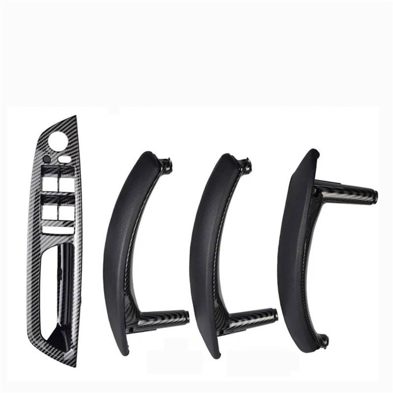 ZDPVK Innentürgriff 4PCS Set LHD RHD Carbon Fiber Texture Auto Links Rechts Innen Interieur Tür Pull Griff Trim Abdeckung for BMW E70 E71 X5 X6(RHD-CF-Standard) von ZDPVK