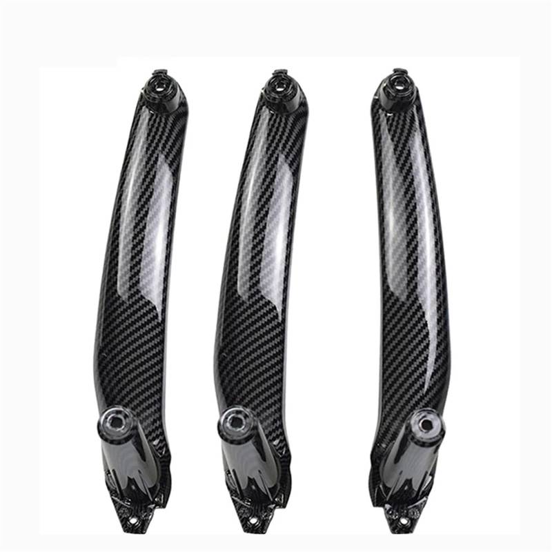 ZDPVK Innentürgriff Auto Carbon Fiber ABS Innentür Armlehne Griff Links Rechts Panel Pull Trim Abdeckung for BMW E70 E71 X5 X6 2007-2012 2013 2014(RHD-Carbon-3Pcs) von ZDPVK
