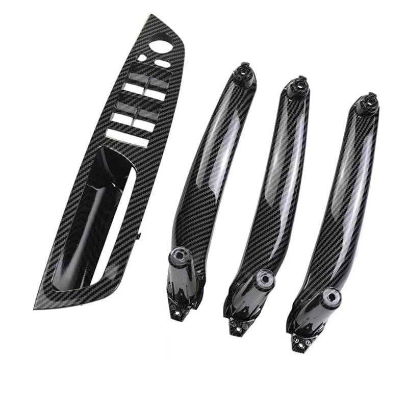 ZDPVK Innentürgriff Auto Carbon Fiber ABS Innentür Armlehne Griff Links Rechts Panel Pull Trim Abdeckung for BMW E70 E71 X5 x6 2007-2012 2013 2014 51416969401(LHD Carbon 4Pcs) von ZDPVK
