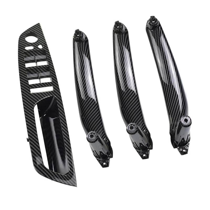 ZDPVK Innentürgriff Auto Carbon Fiber ABS Innentür Armlehne Griff Links Rechts Panel Pull Trim Abdeckung for BMW E70 E71 X5 x6 2007-2012 2013 2014 51416969401(RHD Carbon 4Pcs) von ZDPVK